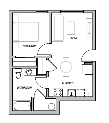 bedroom floor plan an in 2d